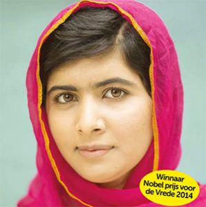 Foto van Malala met de tekst 
