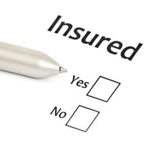pen bij tekst insured en vakjes: Yes en No
